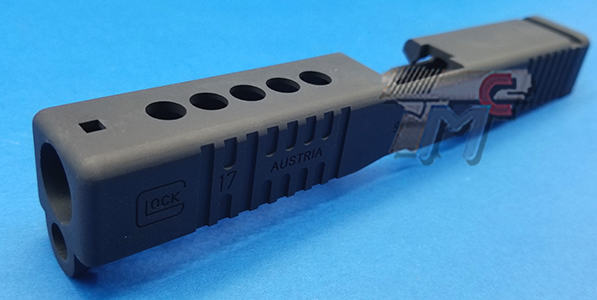Guarder Aluminum Slide for Marui Glock 17 Custom II (Black) - Click Image to Close